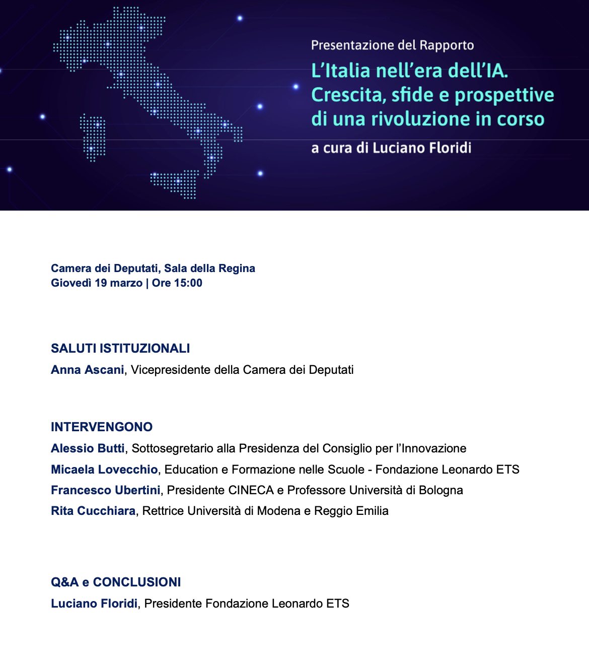 L'Italia nell'era dell'IA. Crescita, sfide e prospettive di una rivoluzione in corso
